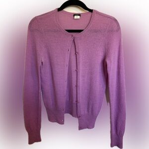 J. Crew Lavender Cardigan Sweater